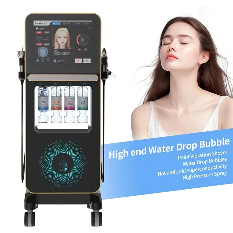 

4-in-1 Oxygen Facial Device CO2 Bubble Cleanser, Hydra Peel Exfoliator Acne Treatment - Deep Pore Clean & Skin Renewal