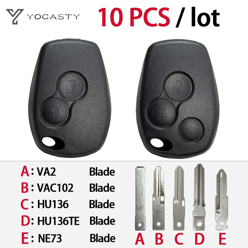 

Чехол YOCASTY для дистанционного ключа автомобиля для Renault Clio Modus Master Vauxhall Trafic Twingo Movano Vivaro Primasta Logan Kangoo