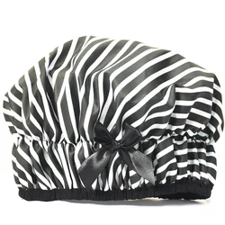 New Bow Shower Cap Waterproof Oxford Cloth Closed Shower Cap Double Layer Waterproof Baked Oil Cap Shower Cap Women Shower Cap