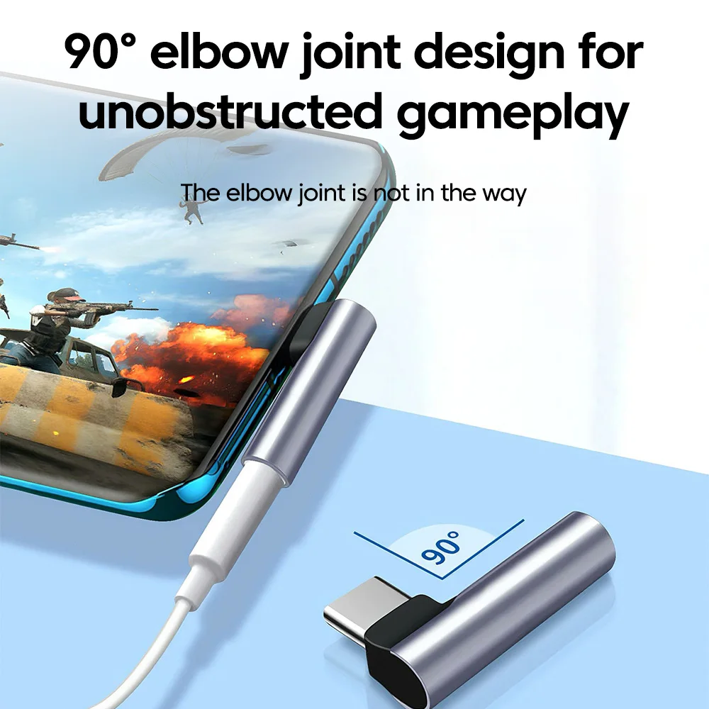 Type C to 3.5mm Jack Headphone Audio Adapter Converter Elbow L-type for Cellphone Android Samsung Huawei image 4