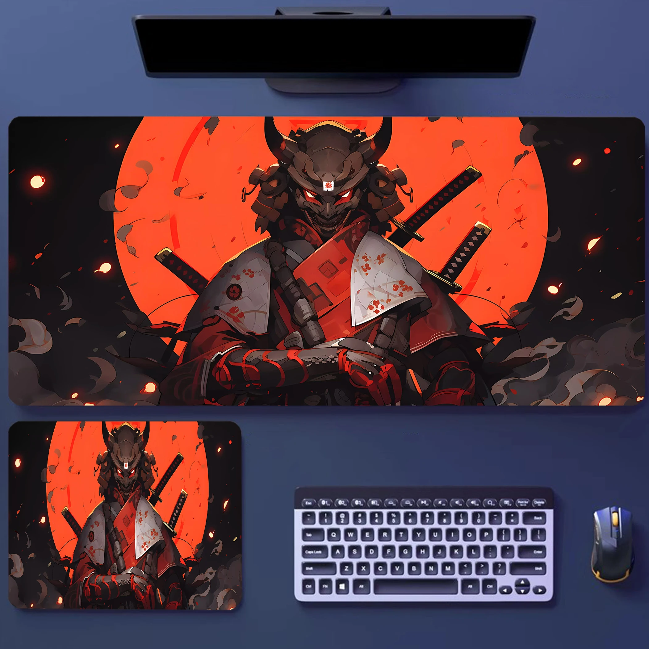 

Samurai Xxl Mouse Pad 900x400MM Non-slip Rubber Keyboard Gaming Mats Playmat Deskpad Computer And Office Mousepad Anime Gamer