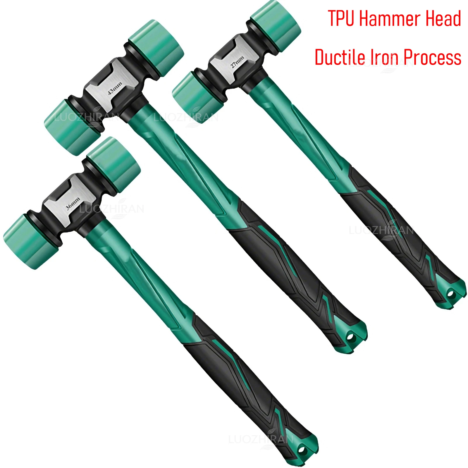 

Industrial Rubber Installation Hammer TPU Double Head for Tile Floor Woodworking Furniture Assembly And Auto Repair Hand Tools ﻿