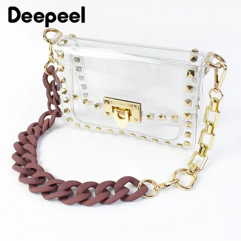 2/5Pcs Deepeel 18cm Metal Chain Bag Shoulder Strap Extension Chains Handles D Ring Adjust Lobster Buckles DIY Hardware Accessory