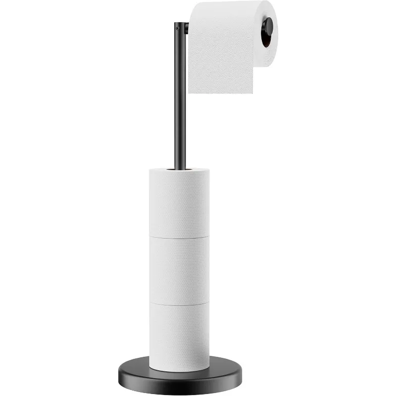 

Toilet Paper Holder Stand, Modern Free Standing Tissue Roll Holder for Bathroom, Durable SUS 304 Stainless