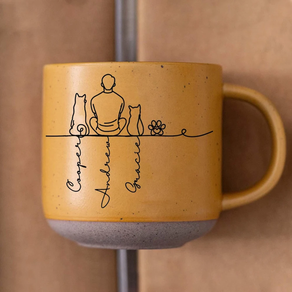 

Personalized Pet Themed Mugs Can Be Customized With Creative Cat And Dog Patterns Gifts For Dog Owners And Family Members