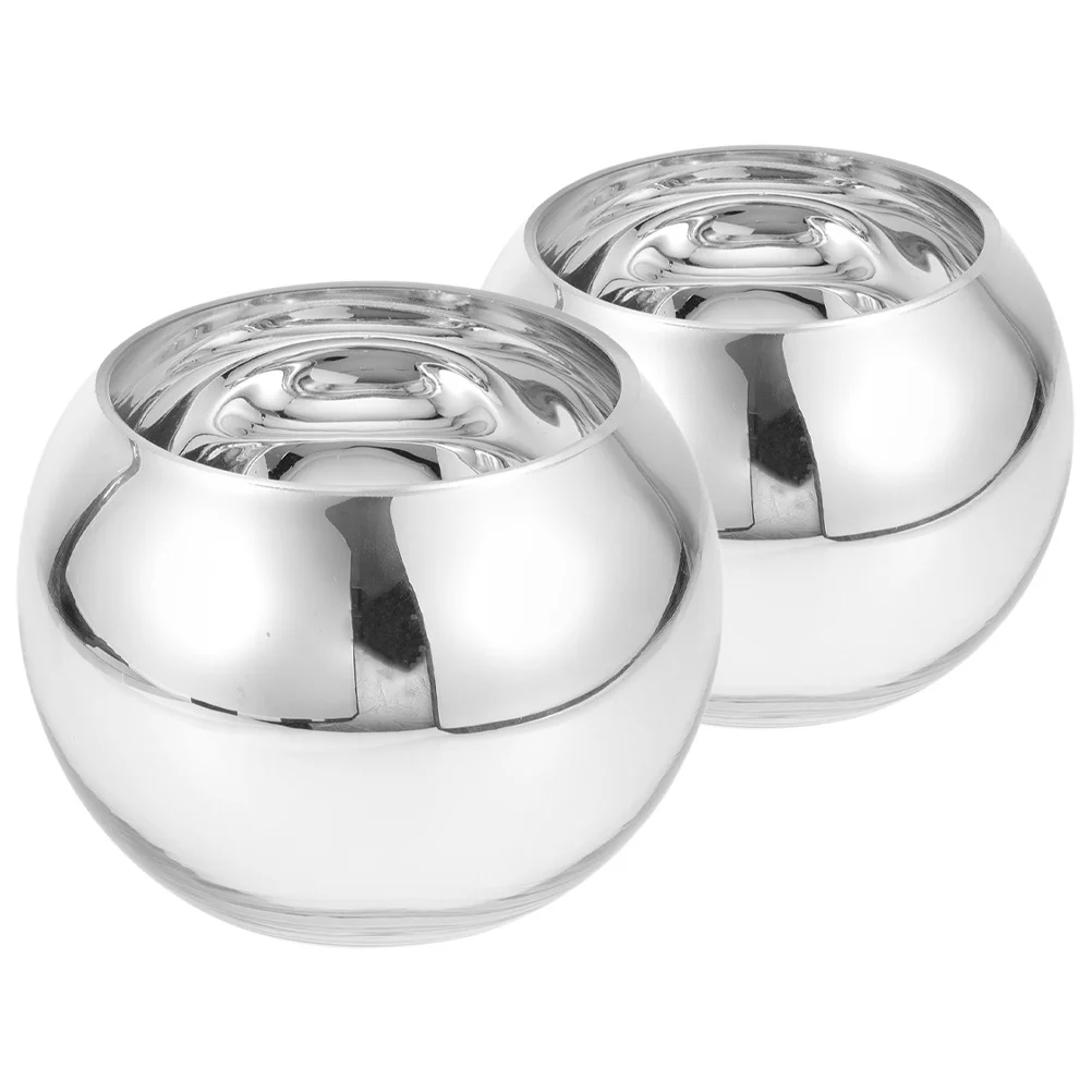 

2 Pcs Decorative Glass Vase Flower Bouquet Aesthetic Blown Floral Arrangement Home