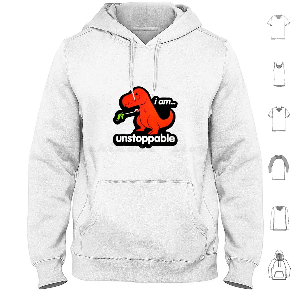 Sudadera con capucha I Am Unstoppable de manga larga 100 Meme Cool Funny Ok Boomer Chill Inspiradora Los Ángeles California Arcoíris Rojo