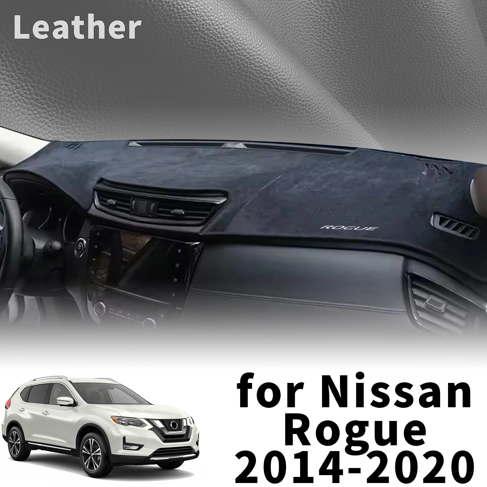 

fit for Nissan Rogue J11 2020-2014 Car Accessories DashMat Sunshade Dashmat Dashboard Cover Pad Protective Carpet Leather