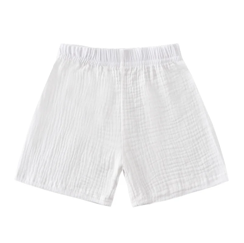 Summer Baby Girls Shorts Kids Shorts Solid Linen Cotton Beach Shorts For Boys 0-6Year Toddler Shorts Casual Sport Shorts