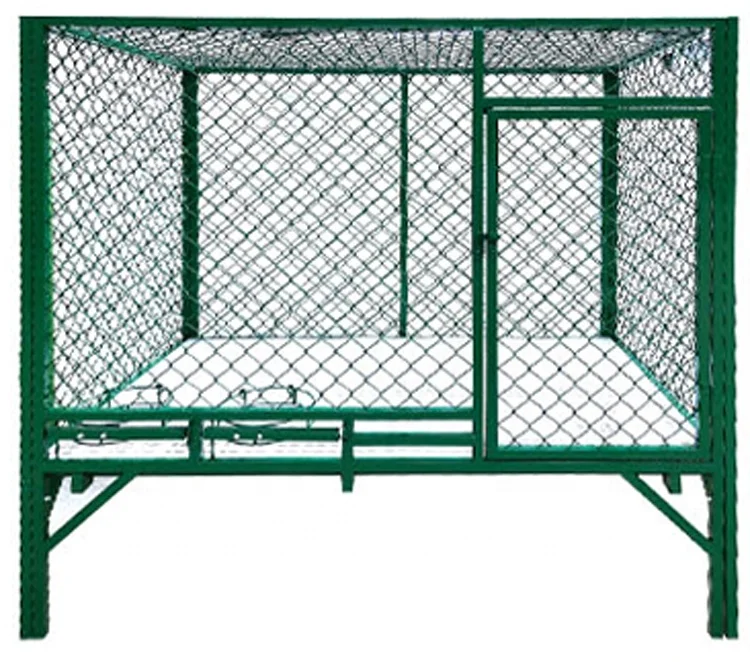 Iron Woven Chain Link Mesh Dog Kennels Cages Dog Cage Stainless Steel Dog Houses  1.86x1.26x1.8m