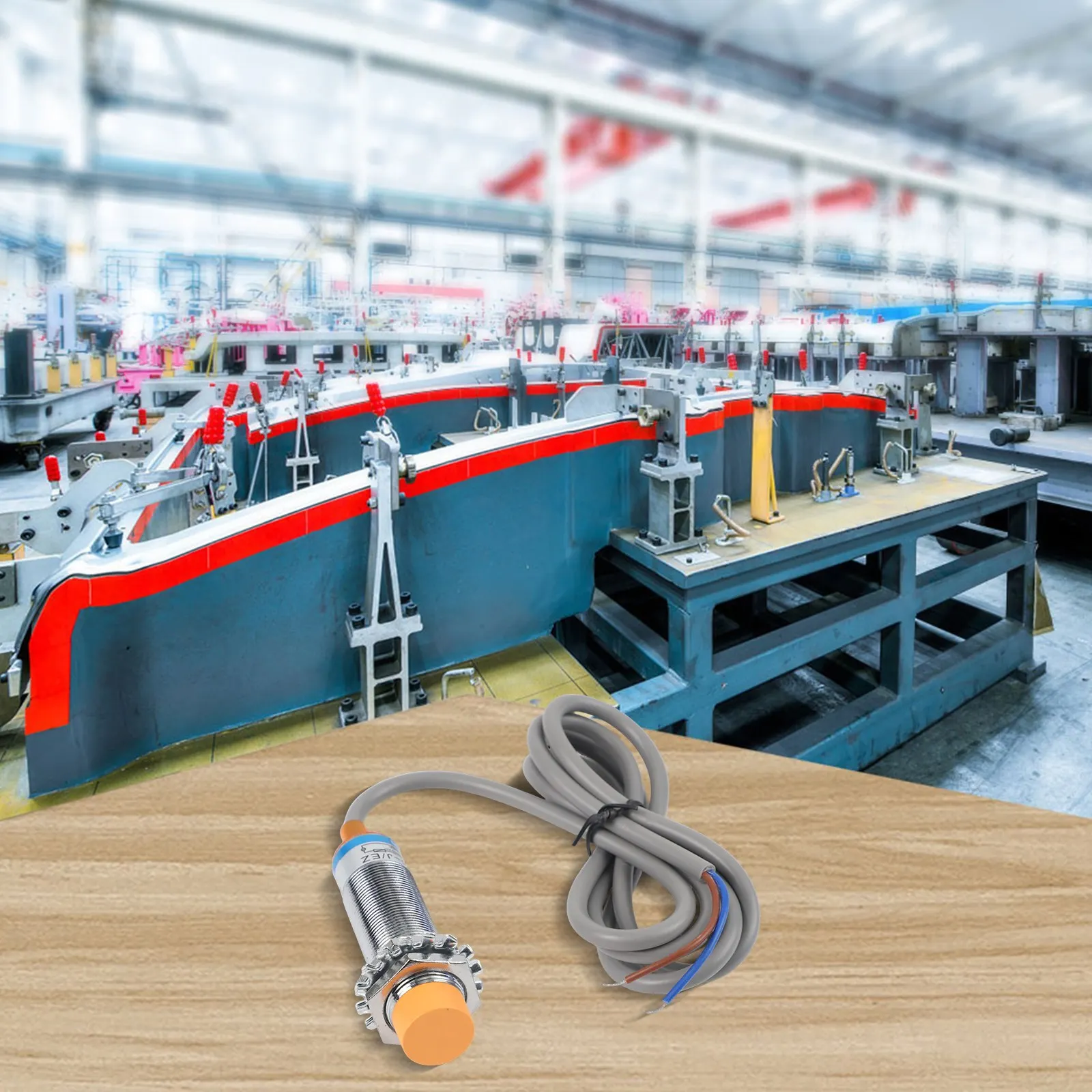 2-Wire Inductive Proximity Sensor LJ18A3-8-J/EZ AC 90-250V NO Output 8mm Sensing Distance for Metal Detection in Automation