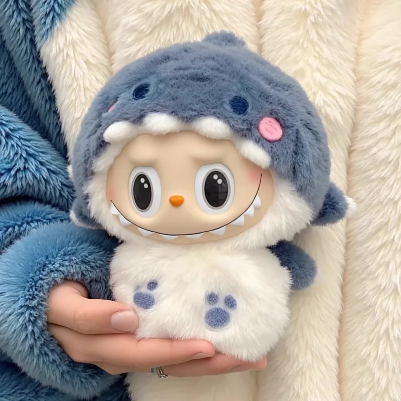 

17cm labubu little shark doll suit cute doll anime dress up doll Cute Mini clothes accessories Advanced clothes designer gift