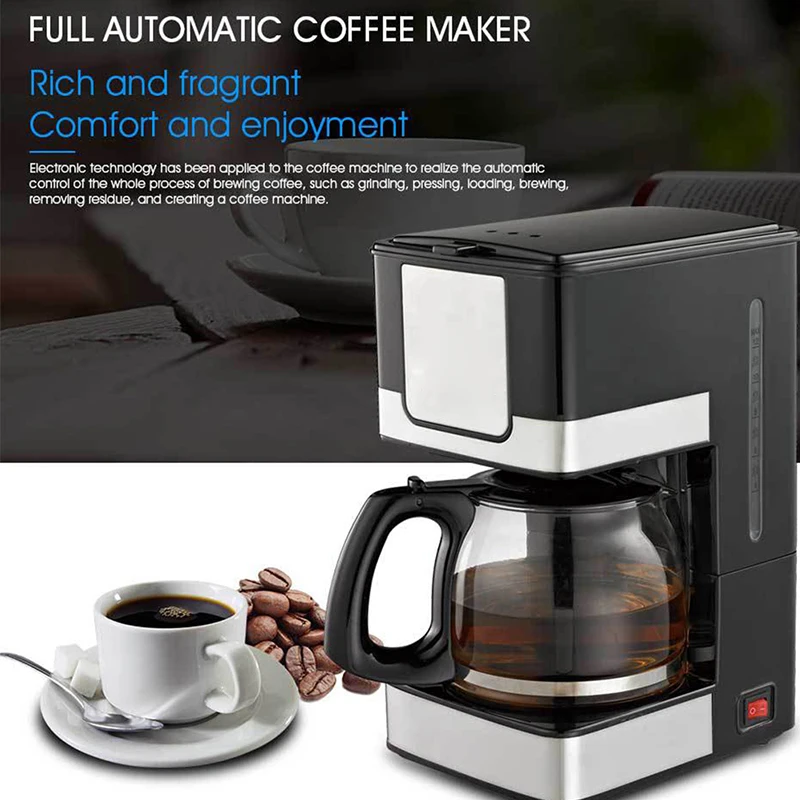 Small Home Office Coffee Machine Automatic Dripping Coffee Maker Brew Tea Coffee Powder EU