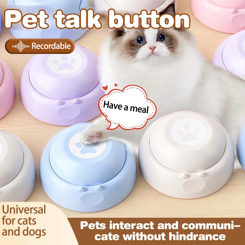 Creative Pet Sound Toys Paw-shaped Pet Button Pet Training Toys Dog Cat Intelligent Communication Educational Funny Toys