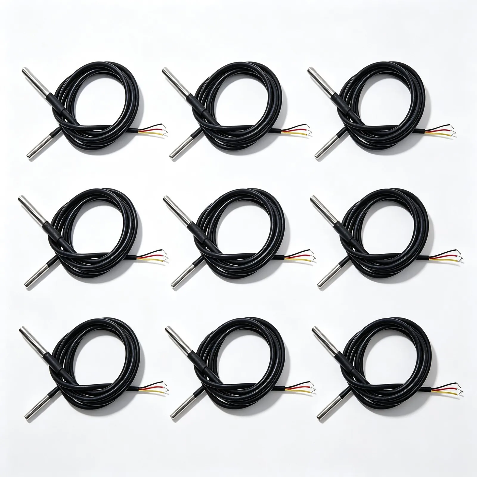 Digital Temperature Sensor Waterproof Stainless Steel Probe Wire -10C To 85C Accuracy For MCU Integration Fishing Equipment