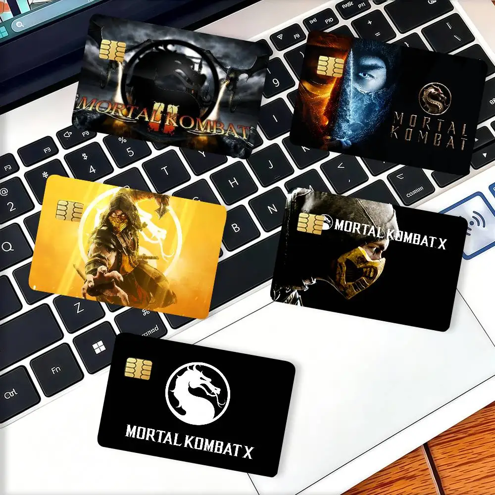2026 Game M-Mortal K-Kombat 2 Credit Skin Cover Card Stickers 4PCS Film Bus Pass Front Decoration Bank Debit Waterproof