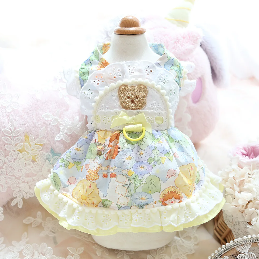 Spring and summer new pet clothing dog clothes cat milk bear fructose skirt Bichon Teddy small dog Maiko