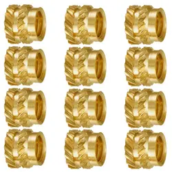 100Pcs Thread Knurled Brass Threaded Heat Set Heat Resistant Insert Embedment Nut,M3X5X4,for 3D Printer Voron 2.4 Etc