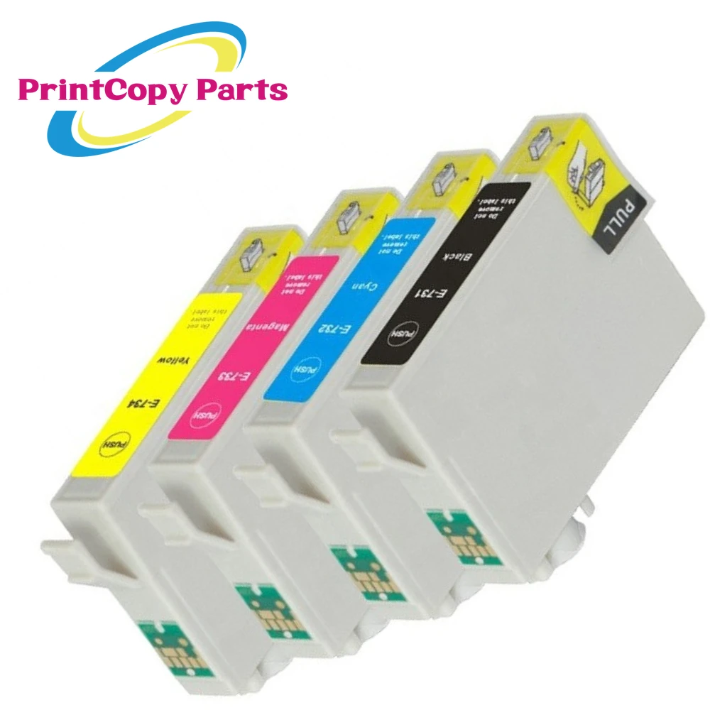 1Set T0731 T0731N 73N Refillable Ink Cartridge and Chip for Epson Stylus CX5900F CX6900F TX210 CX3900 CX7300 CX8300 C79 C90 T40W