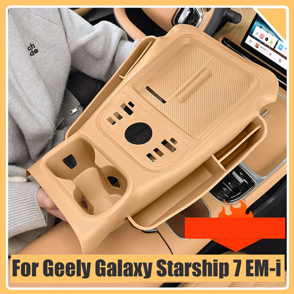 

For Geely Galaxy Starship 7 EM-i 2024 2025 Silicone Car Central Console Gear Panel Pad Storage Protective Mat Cover Interior