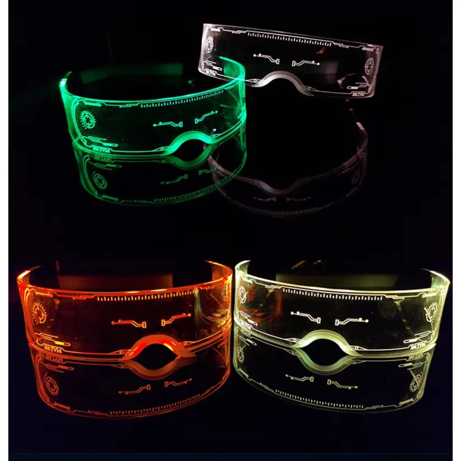 LED lighting technology glasses music festival stage performance bar disco sci-fi goggles