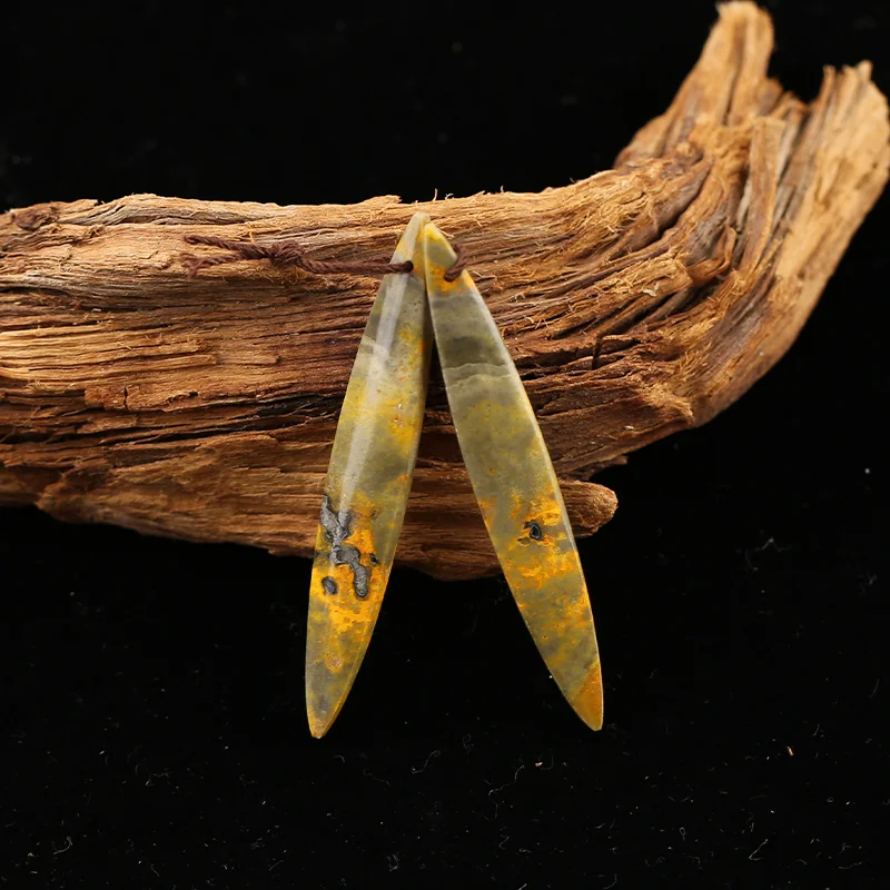 

B&F Bumble Bee Stone Earring Beads for Jewelry Making, Handmade Natural stones beads, Stones for jewelry Making Supplies