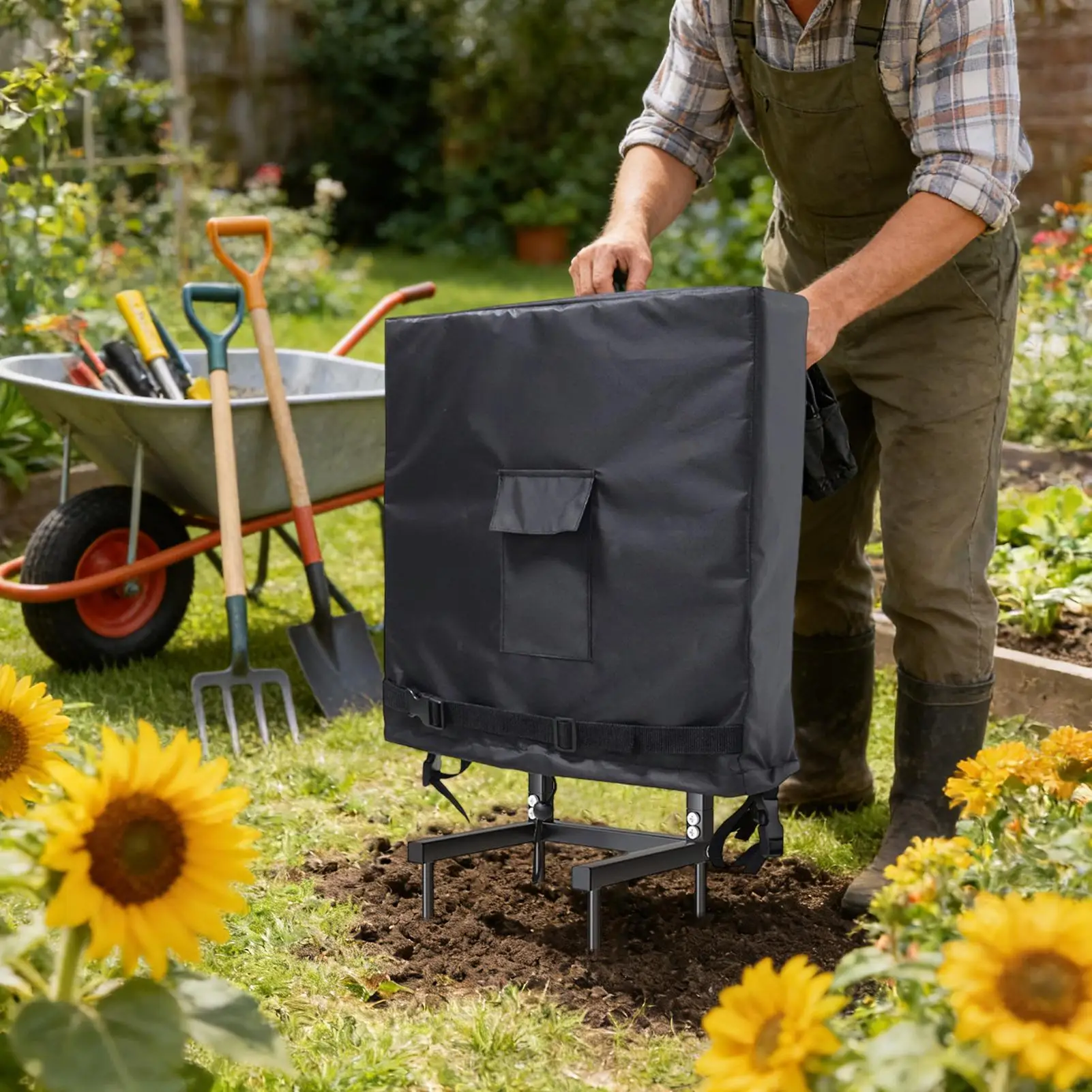 

Чехлы для шлангов для снаружи, пылезащитная сумка из ткани Оксфорд, защитный чехол для садового шланга, катушки для заднего двора, фермерского дома, лужайки, патио, балкона