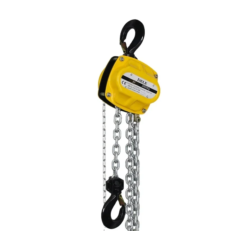 DELE DF Type Top Quality 5 Ton Manual Chain Hand Lifting Pulley Block Hoist Construction  Crane chain hoist 