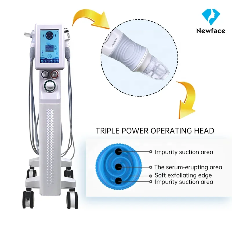 Skin Care NV-WX600 Standing Type Small Size Jet Peel Machine H2O2 Aqua Peeling Facial Cleansing Beauty Device 6 In 1 A