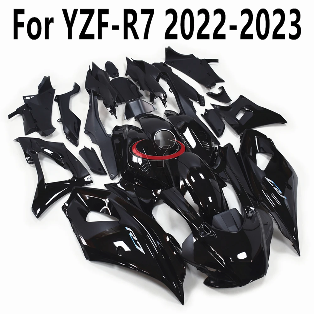 All Bright Black Letter R7 Gradient Bodywork Cowling Motorcycle For YZF-R7 2022-2023-2024 Full Fairing Kit ABS Injection