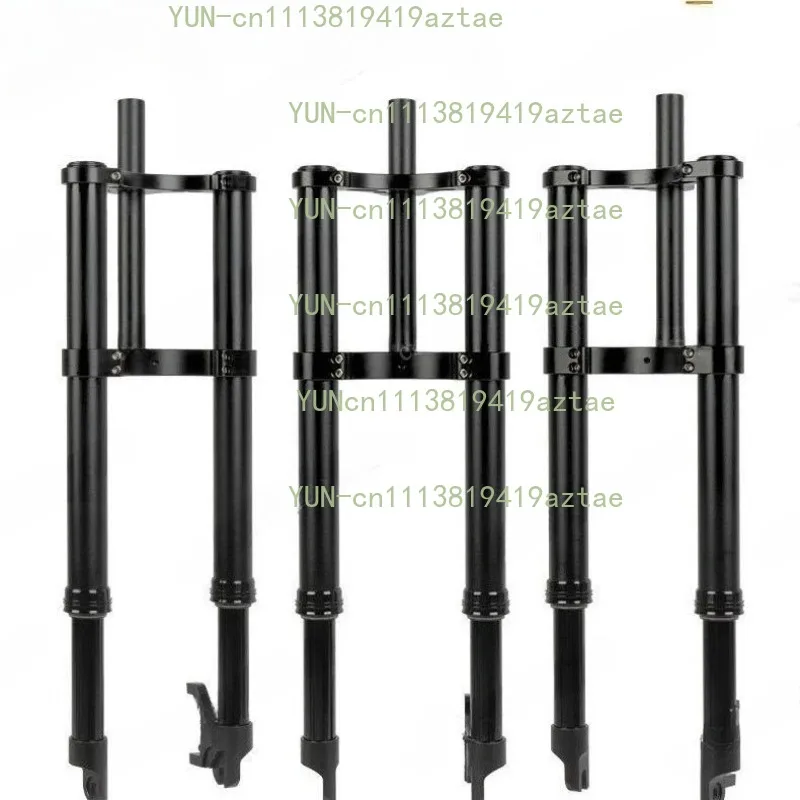 20 Inch Air Fork Suspension 135MM Axle Snow Bike Downhill Double Crown Shock Fat Bicycle Inverted Forks  (Air Pressure)