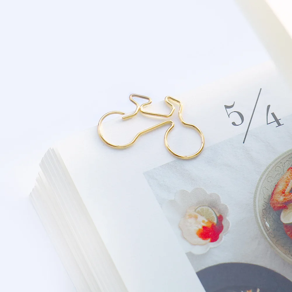 Carton Bicycle Paperclips Creative Paper Clip Cute Metal Bookmark