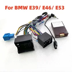 Car 16 Pin Wiring Harness Adapter Decoder For BMW E46 E39 E53 X5 3/5 Series Android Radio Power Cable With Canbus Box