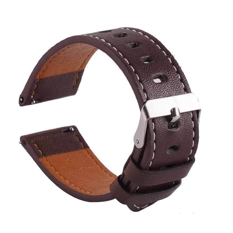 20mm 22mm Leather Strap For Samsung Galaxy Watch 3 41mm 45mm/Gear S3 S2 Sport Bracelet Galaxy 42mm 46mm/Active 2 Band Correas