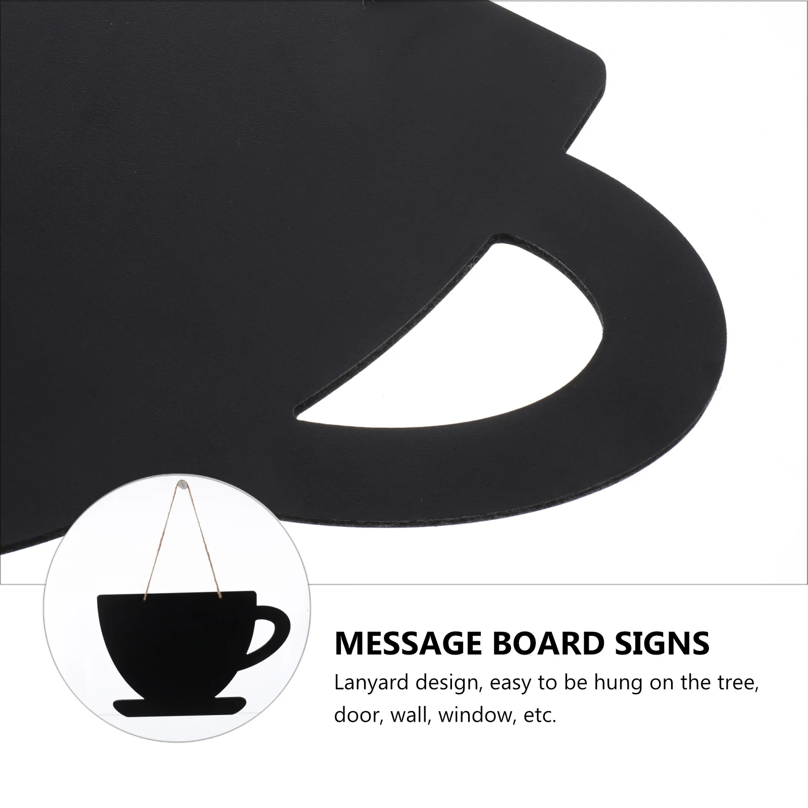 1 قطعة السبورة المعلقة رسالة خشبية السبورة الحبل تصميم للإشعار الكتابة على الجدران عرض الزخرفية رسالة المجلس #4