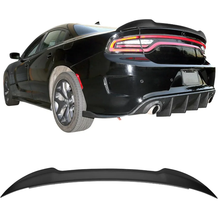 

Rear Trunk Spoiler Compatible with 20152023 Dodge Charger Trunk Spoiler Wing Lip ABS Matte Black V3 Style for Enhanced Aerodyna