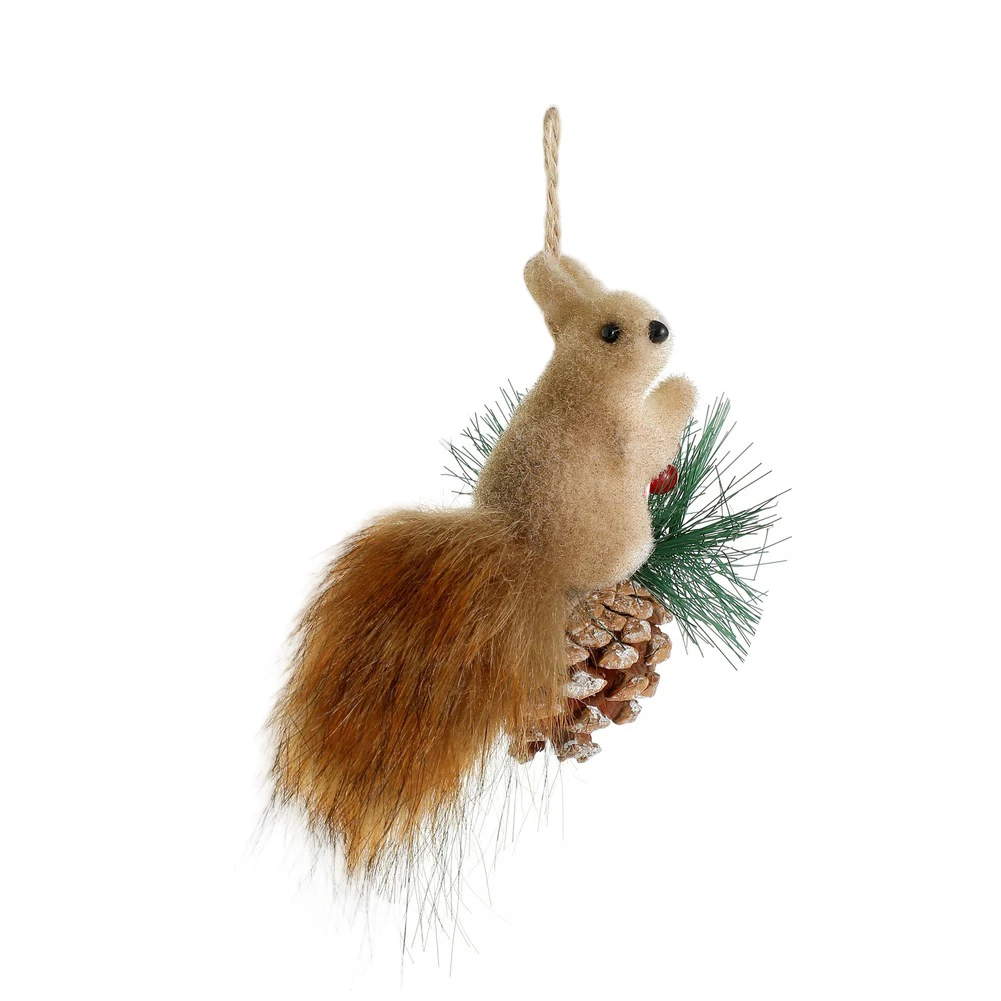 Weihnachten Simulation Eichhörnchen Anhänger Puppe Dekoration Weihnachten Baum Ornamente Hause Handwerk Liefert Weihnachten Dekorationen