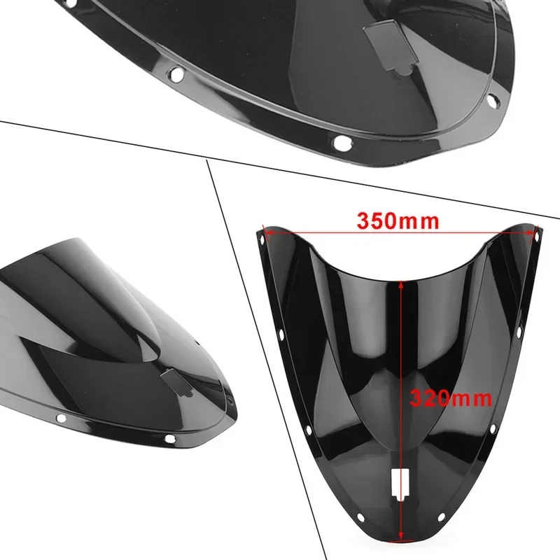 ل Ducati 749R 749S 999R 999S 2005 2006 2007 دراجة نارية شاشة الرياح فقاعة مزدوجة الزجاج الأمامي منحرف حامي الزجاج الأمامي 999
