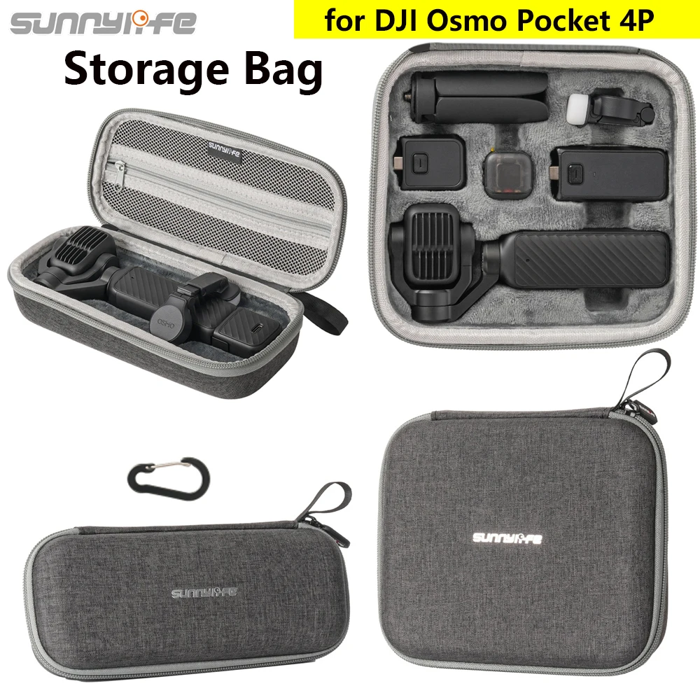 

Sunnylife Protective Bag Storage Case For DJI Osmo Pocket 4P Travel Carrying Case Hard Shell Portable Storage Box Camera Handbag