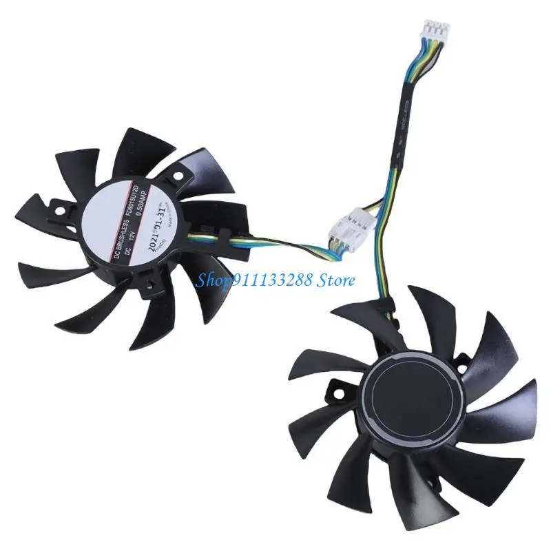 

G88D GPU Охлаждающий вентилятор 75 мм FD8015U12D 4PIN 12V Вентилятор VGA VGA для GTX1660TI RTX2060 Gaming OC OC
