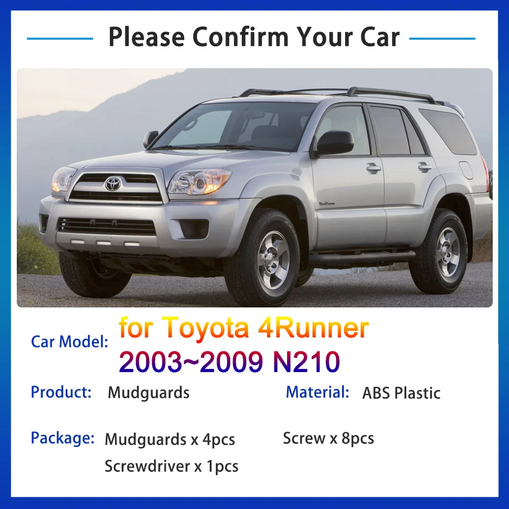 for Toyota 4Runner 2003 2004 2005 2006 2007 2008 2009 N21 Mudguards Fender Flare Rear Mud Flaps Guard Splash Fenders Accessories