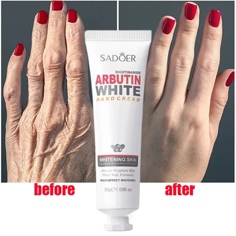 Niacinamide Arbutin Hand Cream Whitening Wrinkle Removal Anti-crack Moisturizing Repair Fade Fine Lines Smooth Skin Hand Care