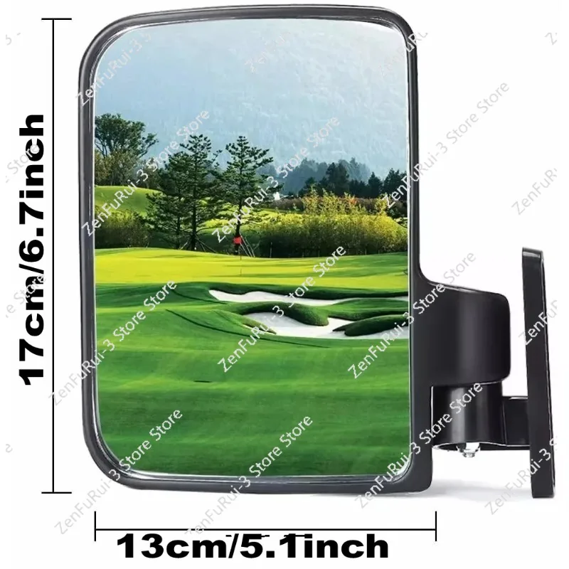 1 Pair (2 PCS) Side Mirrors for Yamaha Club Car EZGO Rear View Mirror for Golf Cart No Drilling