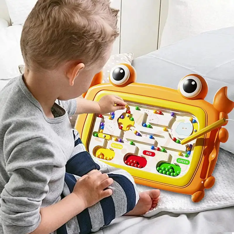 

Magnetic Drawing Board Interactive Crab Drawing Board Multifunctional Sensory Toys Color Sorting Game For Early Education