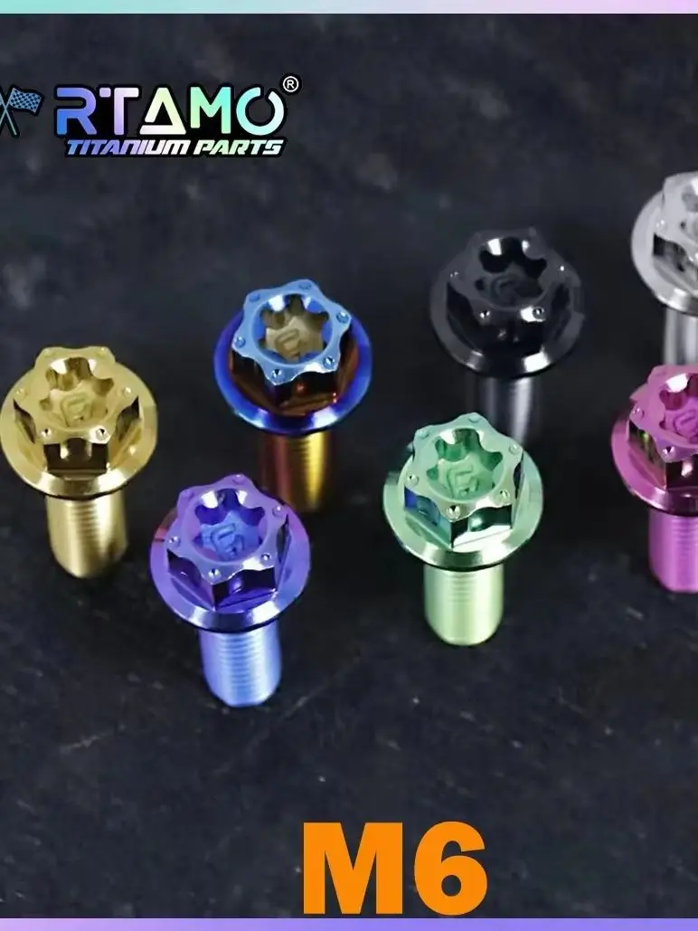 AliExpress RTAMO Gr5 Titanium Bolts M6X12/15/20/22/25/28/30 For Bike Fastener Motorcycle Modified