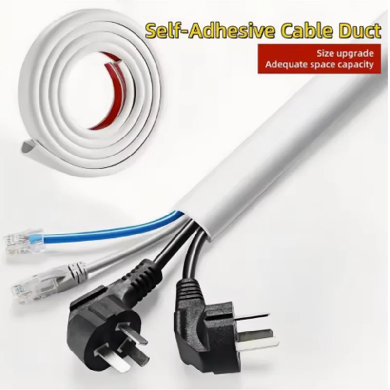 Floor Cord Cover Self-adhesive Power Cable Protector For Wires On Floor Cord Hider Floor Cable Management Wire Organizer