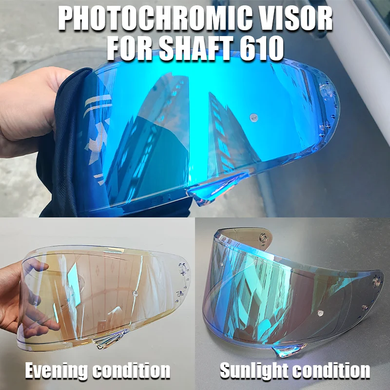 

Photochromic visor Shaft 610 accesorios para motos motorcycle For Shaft 610 Waterproof, wear and impact resistant