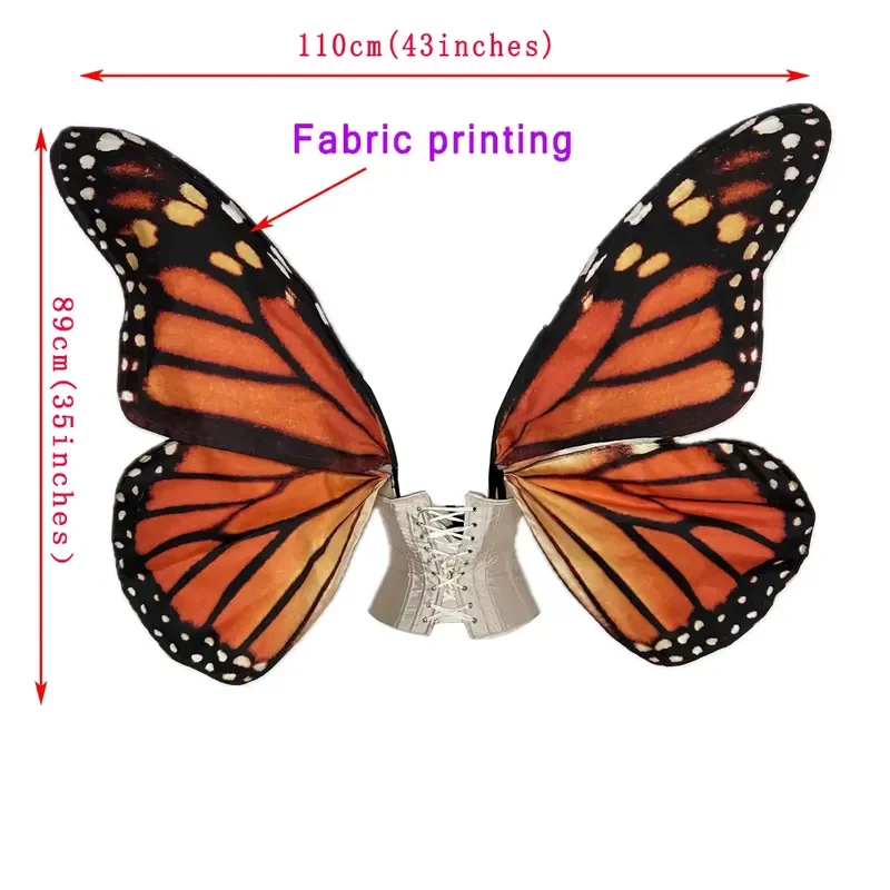 Wholesale custom giant large adult butterfly wing fabric butterfly wing clothing decoration