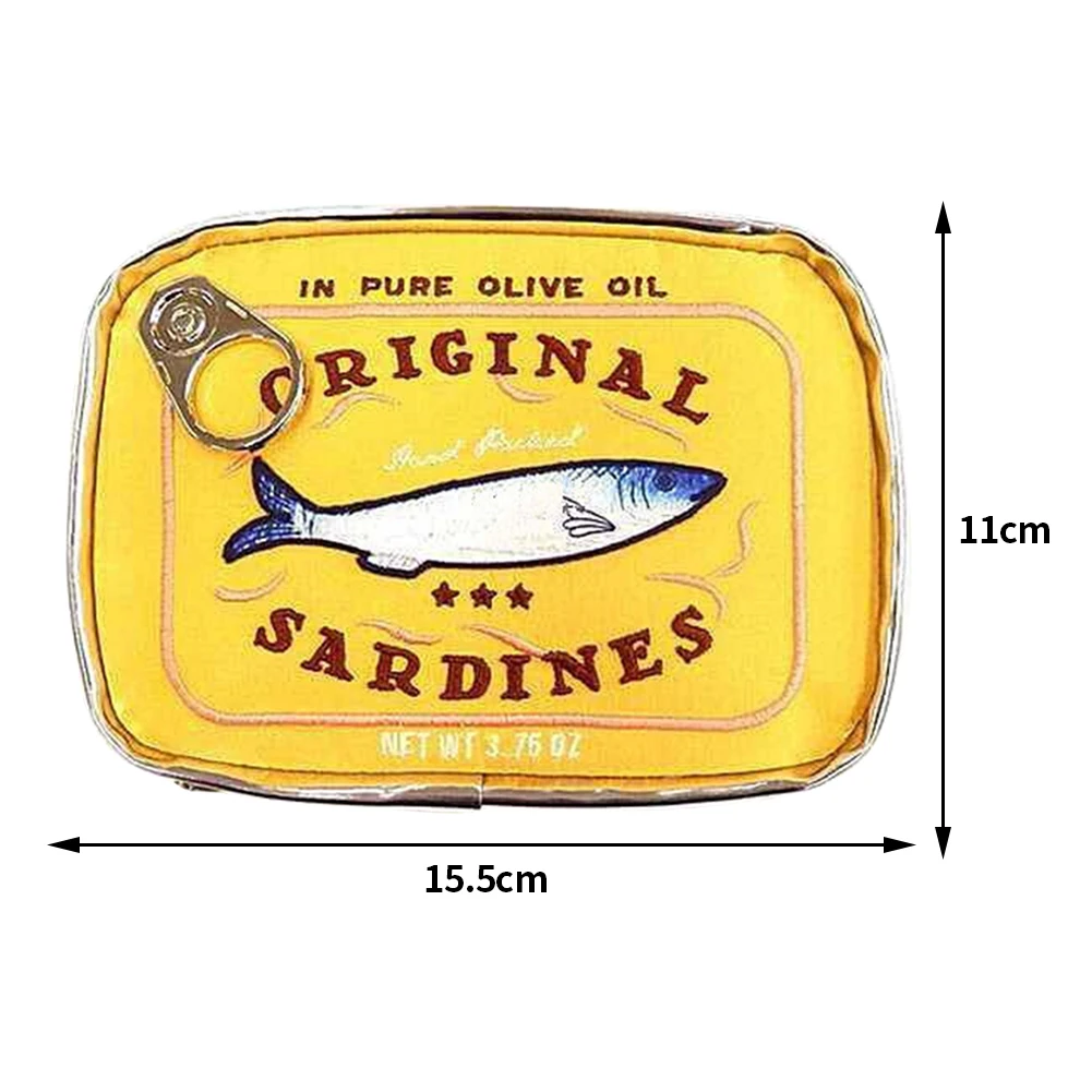 Canned Sardines Style Makeup Bag Cute Travel Cosmetic Bag Bath Wash Bag Creative Fashion Handbags Makeup Pouch Case Beauty Bag