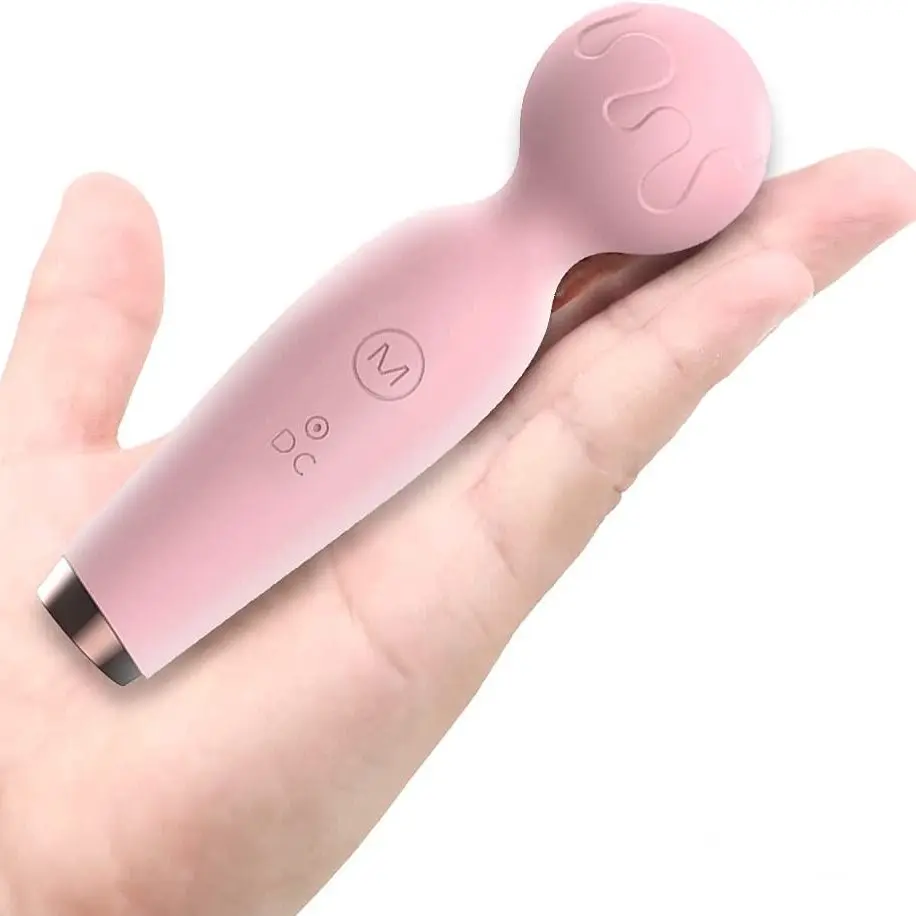 1pc Cordless Silicone Wand Massager, Mini Handheld Massager With 10 Powerful Modes, Rechargeable Body Massager For Neck Back Sho